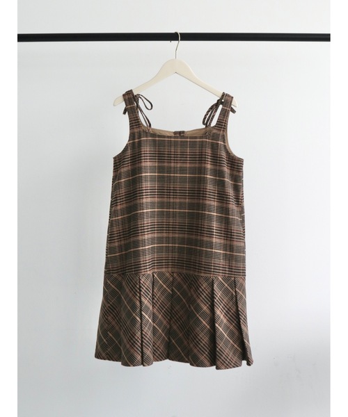 JUMELLE（ジュメロ）の「pleats check mini op（ワンピース・レディース・ブラウン・FREE）」の21枚目の写真