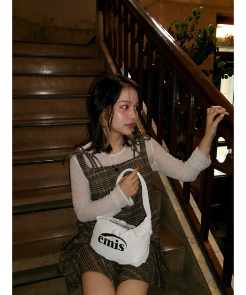 JUMELLE（ジュメロ）の「pleats check mini op（ワンピース・レディース・ブラウン・FREE）」の13枚目の写真