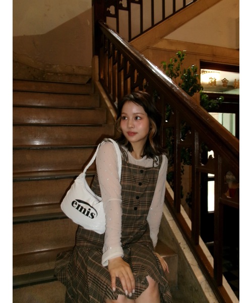 JUMELLE（ジュメロ）の「pleats check mini op（ワンピース・レディース・ブラウン・FREE）」の15枚目の写真