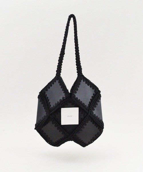 styiro（スタイロ）の「【styiro black】パズルズトートバッグ 刺繍 立体（トートバッグ・レディース・ブラック/キャメル・FREE）」の7枚目の写真