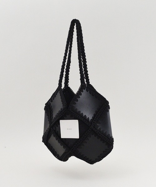 styiro（スタイロ）の「【styiro black】パズルズトートバッグ 刺繍 立体（トートバッグ・レディース・ブラック/キャメル・FREE）」の9枚目の写真