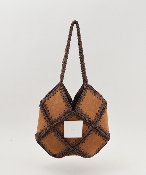 styiro（スタイロ）の「【styiro black】パズルズトートバッグ 刺繍 立体（トートバッグ・レディース・ブラック/キャメル・FREE）」の15枚目の写真