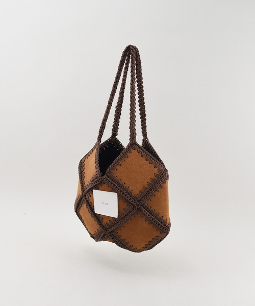 styiro（スタイロ）の「【styiro black】パズルズトートバッグ 刺繍 立体（トートバッグ・レディース・ブラック/キャメル・FREE）」の17枚目の写真