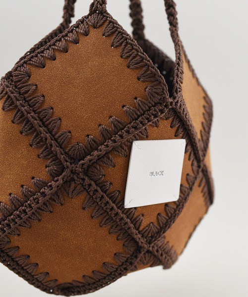 styiro（スタイロ）の「【styiro black】パズルズトートバッグ 刺繍 立体（トートバッグ・レディース・ブラック/キャメル・FREE）」の19枚目の写真