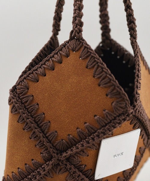 styiro（スタイロ）の「【styiro black】パズルズトートバッグ 刺繍 立体（トートバッグ・レディース・ブラック/キャメル・FREE）」の20枚目の写真