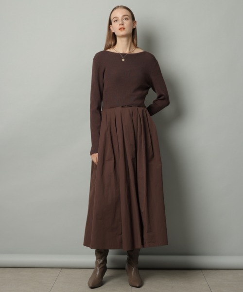 CADUNE（カデュネ）の「ドッキングニットワンピース（ワンピース