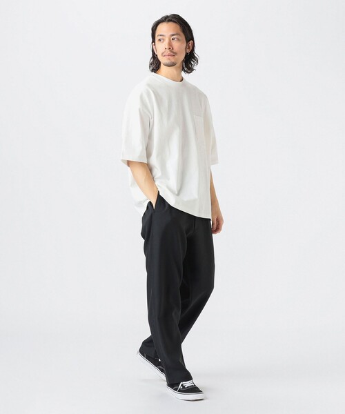 B:MING by BEAMS（ビーミングバイビームス）の「【WEB限定/ユニセックス】ヘビーウェイト クルーネック ビッグ Tシャツ（Tシャツ/カットソー・メンズ・ブラック/ブルー系その他/オフホワイト・S/XL/L/M）」の4枚目の写真