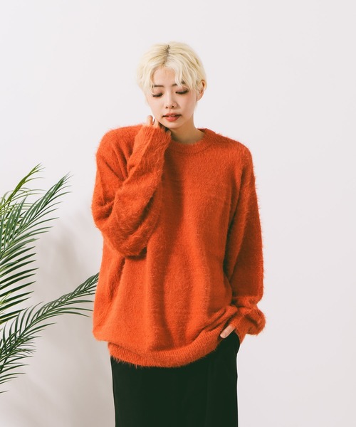 ROUGH TRADE(ラフトレード)の「【ROUGH TRADE/ラフトレード】シャギークルーニット(ニット/セーター・メンズ・ブラック系その他/オレンジ系その他/グレー系その他・LARGE/X-LARGE/MEDIUM)」の14枚目の写真