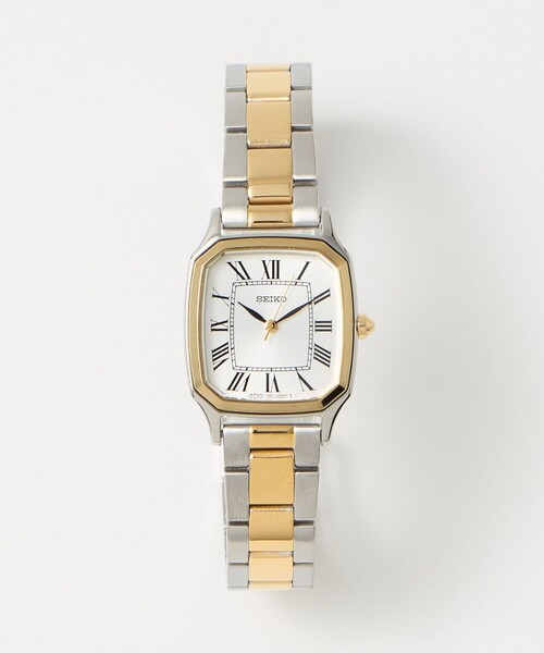 652【美品】SEIKO 時計　デュアルタイム レディース ゴールド　スクエア 652【美品】SEIKO 時計 デュアルタイム レディース ゴールド