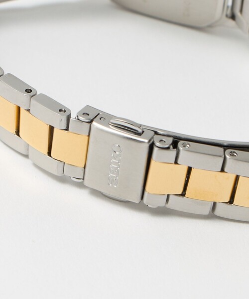 別注】＜SEIKO＞スクエア 2トーン メタル 腕時計（アナログ
