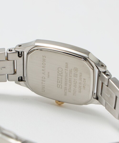 セイコー スクエア型 アナログ時計 別注】＜SEIKO＞スクエア 2トーン メタル 腕時計（アナログ