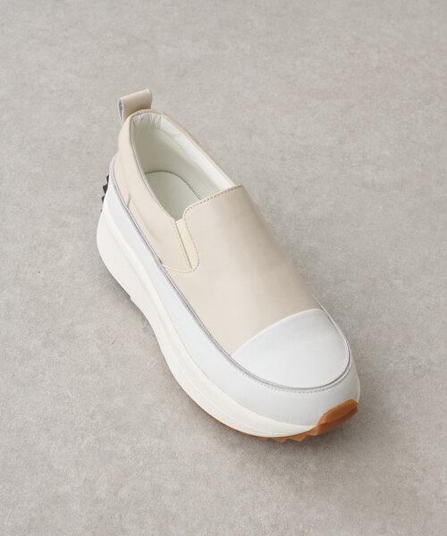 未使用近　ビアズリー レザースリッポン　23.5 BEARDSLEY スニーカー レザースリッポン レディース : ZOZOTOWN