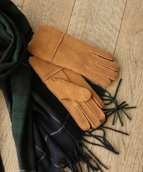 GLOBAL WORK（グローバルワーク）の「スマホタッチムートングローブ/152978（手袋・レディース・ブラウン/ブラック・ONE SIZE）」の2枚目の写真