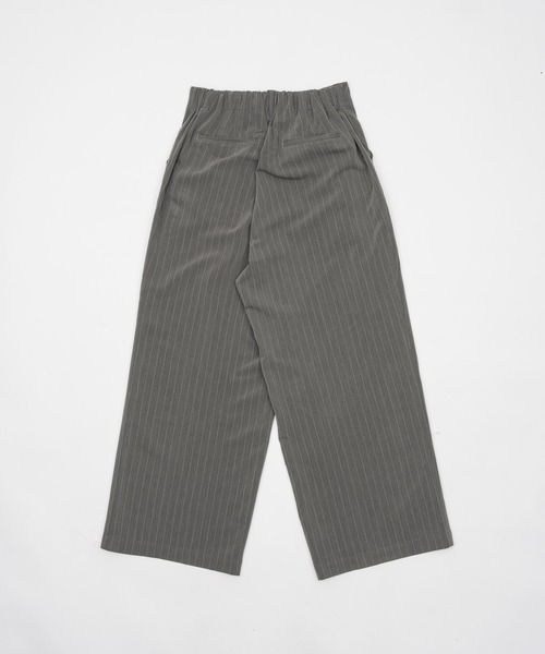 INTER FACTORY（インターファクトリー）の「はなのきえり - ルーズピンストライプスラックスパンツ made in INTERFACTORY（スラックス・レディース・ネイビー/グレー・MEDIUM/SMALL）」の20枚目の写真