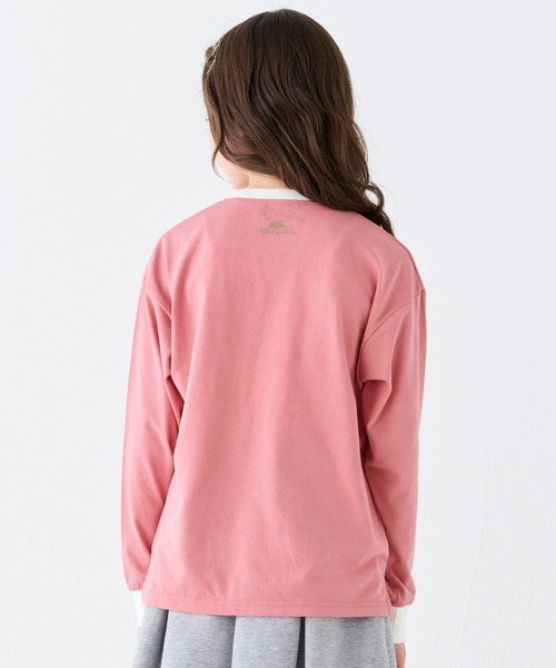 KRIFF MAYER Kid's Collection（クリフメイヤーキッズコレクション）の「ゲームシャツ風ロンT（Tシャツ/カットソー・キッズ・ブラック/カラフル/ライトグリーン/オフホワイト/ピンク・160/150/140/170/130/120）」の19枚目の写真