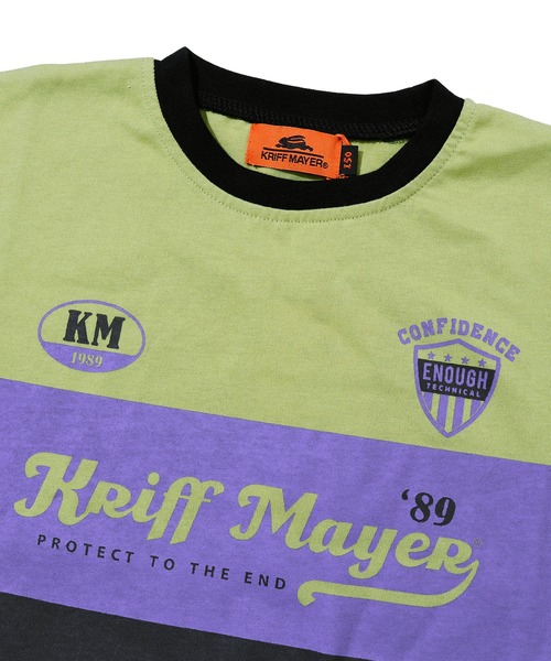 KRIFF MAYER Kid's Collection（クリフメイヤーキッズコレクション）の「ゲームシャツ風ロンT（Tシャツ/カットソー・キッズ・ブラック/カラフル/ライトグリーン/オフホワイト/ピンク・160/150/140/170/130/120）」の9枚目の写真