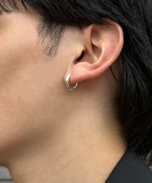 whoseA(フーシー)の「【silver925】NeatHoop15mmPierce/ニート フープピアス15mm(ピアス(両耳用)・メンズ・シルバー・FREE)」の18枚目の写真