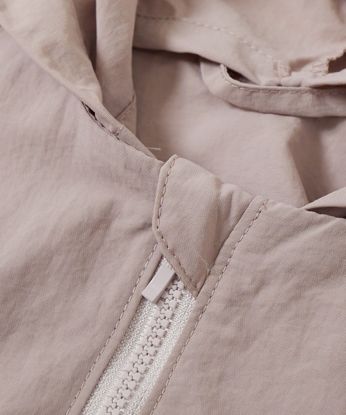 devirock(デビロック)の「撥水 ナイロン フードが取り外せる フリル ウインドブレーカー(ナイロンジャケット・キッズ・アイボリー/ピンクベージュ/スミクロ・100cm/110cm/120cm/130cm/140cm/150cm/160cm)」の11枚目の写真