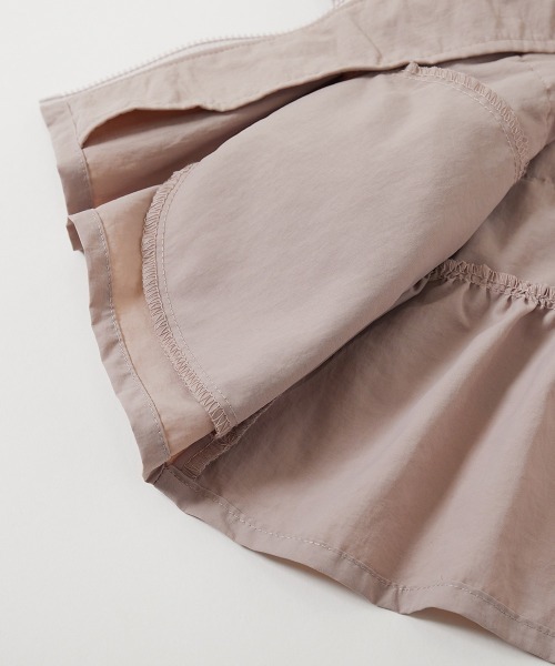 devirock(デビロック)の「撥水 ナイロン フードが取り外せる フリル ウインドブレーカー(ナイロンジャケット・キッズ・アイボリー/ピンクベージュ/スミクロ・100cm/110cm/120cm/130cm/140cm/150cm/160cm)」の7枚目の写真