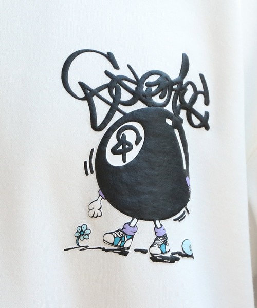 8(eight)(エイト)の「ビリヤード発砲プリントトレーナー(スウェット・メンズ・ブルーグレー/ブラック/オフホワイト・MEDIUM/LARGE)」の21枚目の写真