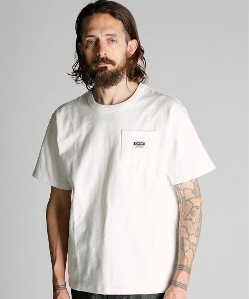 Schott(ショット)の「Schott/ショット/WORK LABEL POCKET T-SHIRT/ワークラベル ポケット Tシャツ(Tシャツ/カットソー・メンズ・ブラック/ホワイト・S/M/L/XL/2XL)」の2枚目の写真