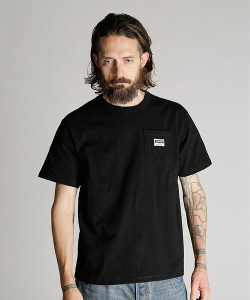 Schott(ショット)の「Schott/ショット/WORK LABEL POCKET T-SHIRT/ワークラベル ポケット Tシャツ(Tシャツ/カットソー・メンズ・ブラック/ホワイト・S/M/L/XL/2XL)」の1枚目の写真