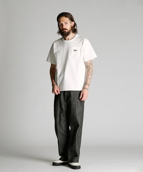 Schott(ショット)の「Schott/ショット/WORK LABEL POCKET T-SHIRT/ワークラベル ポケット Tシャツ(Tシャツ/カットソー・メンズ・ブラック/ホワイト・S/M/L/XL/2XL)」の7枚目の写真