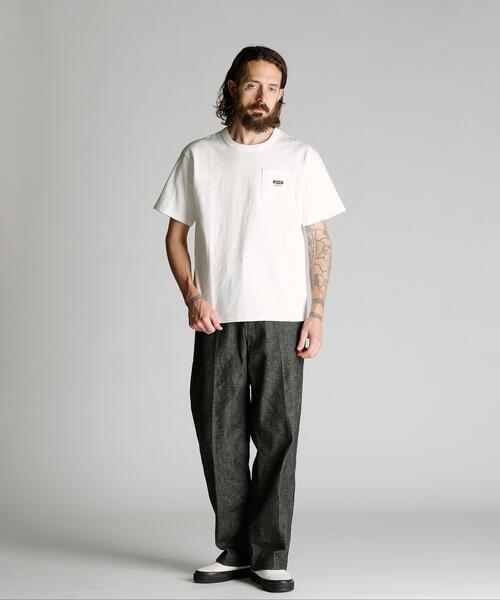 Schott(ショット)の「Schott/ショット/WORK LABEL POCKET T-SHIRT/ワークラベル ポケット Tシャツ(Tシャツ/カットソー・メンズ・ブラック/ホワイト・S/M/L/XL/2XL)」の8枚目の写真