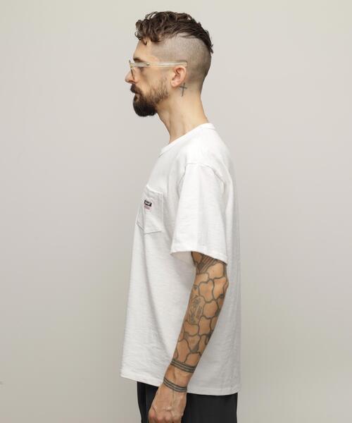 Schott(ショット)の「Schott/ショット/WORK LABEL POCKET T-SHIRT/ワークラベル ポケット Tシャツ(Tシャツ/カットソー・メンズ・ブラック/ホワイト・S/M/L/XL/2XL)」の10枚目の写真