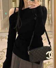 【Jasmine】ワンショルダーニットプルオーバ