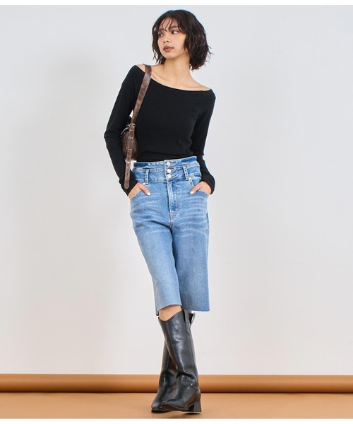 ANAP(アナップ)の「オフショルインナートップス(Tシャツ/カットソー・レディース・グレー/ブラック/ホワイト・FREE)」の16枚目の写真