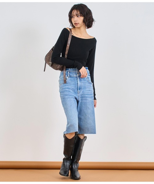 ANAP(アナップ)の「オフショルインナートップス(Tシャツ/カットソー・レディース・グレー/ブラック/ホワイト・FREE)」の15枚目の写真