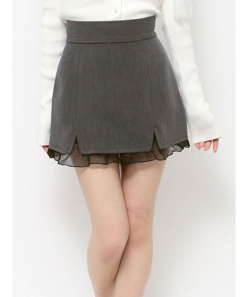 EATME（イートミー）の「シアーレイヤードスリットミニスカート（スカート・レディース・ブラック/グレー/ブルー・SMALL/MEDIUM）」の14枚目の写真