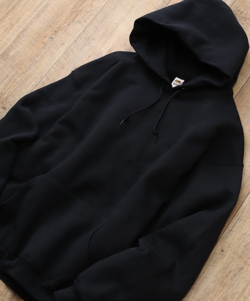 FRUIT OF THE LOOM（フルーツオブザルーム）の「【FRUIT OF THE LOOM/フルーツオブザルーム】SUPER COTTON HOODED SWEAT SHIRT/スーパーコットン プルオーバー フード スウェット（パーカー・メンズ・ブラック/ネイビー/杢グレー・S/M/XL/L）」の6枚目の写真