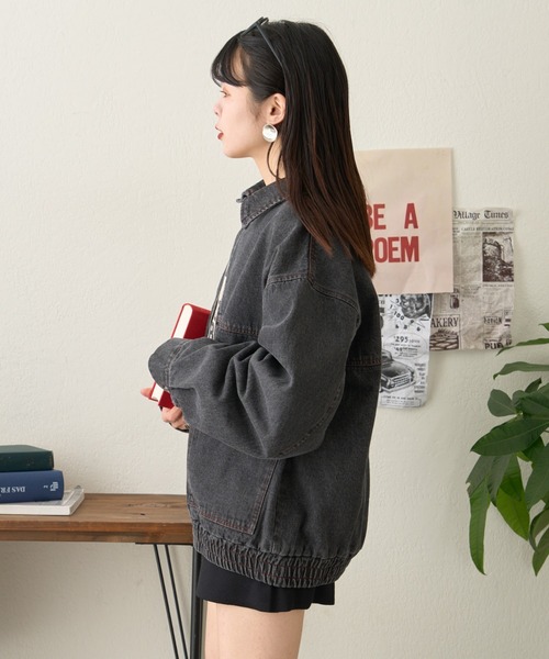 CIAOPANIC TYPY（チャオパニックティピー）の「【ユニセックス】ビックシルエットコットンデニムジャケット（デニムジャケット・メンズ・サックスブルー/ネイビー/ブラック・LARGE/MEDIUM）」の19枚目の写真