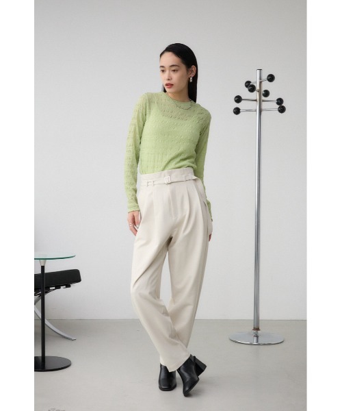 AZUL by moussy(アズールバイマウジー)の「カットレース長袖カットソー(Tシャツ/カットソー・レディース・ブラック/ライム/アイボリー・FREE)」の12枚目の写真