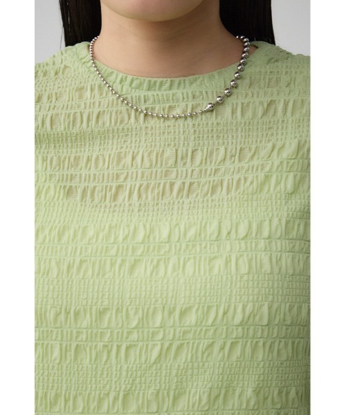AZUL by moussy(アズールバイマウジー)の「カットレース長袖カットソー(Tシャツ/カットソー・レディース・ブラック/ライム/アイボリー・FREE)」の8枚目の写真