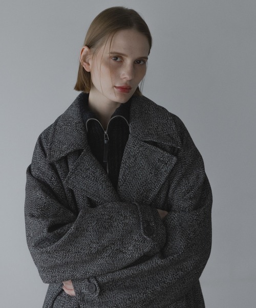 ジャケット・アウター remer WOOL OVERSIZE LONG COAT 3way WOOL OVERSIZE LONG COAT (3way) / ウールオーバーサイズロングコート