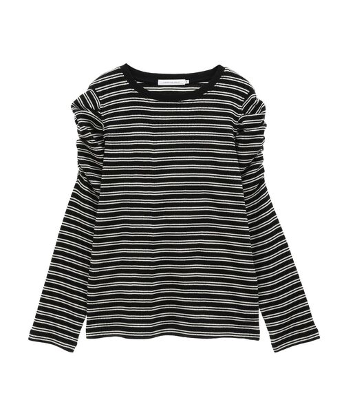 AMERICAN HOLIC（アメリカンホリック）の「ショルダーギャザーワッフルプルオーバー（Tシャツ/カットソー・レディース・アイボリー/ブラック・L/M）」の20枚目の写真