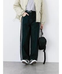 Samansa Mos2 blue | ◎切替デニムパンツ(その他パンツ)