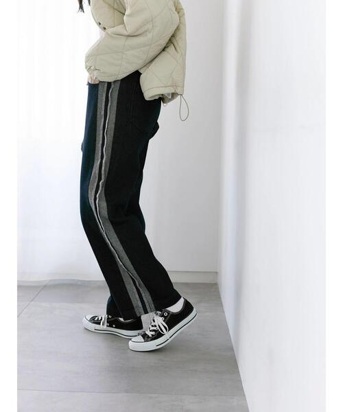 Samansa Mos2 blue（サマンサモスモスブルー）の「◎切替デニムパンツ（その他パンツ・レディース・ネイビー/ブラック・F）」の16枚目の写真