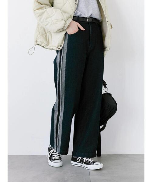 Samansa Mos2 blue（サマンサモスモスブルー）の「◎切替デニムパンツ（その他パンツ・レディース・ネイビー/ブラック・F）」の19枚目の写真