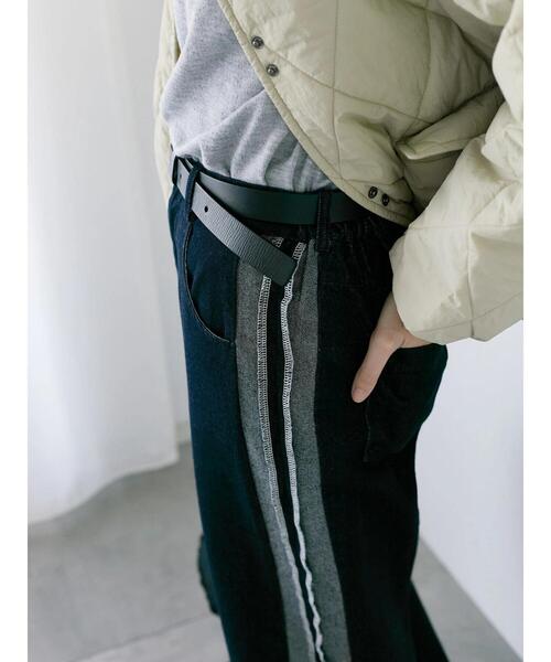 Samansa Mos2 blue（サマンサモスモスブルー）の「◎切替デニムパンツ（その他パンツ・レディース・ネイビー/ブラック・F）」の20枚目の写真