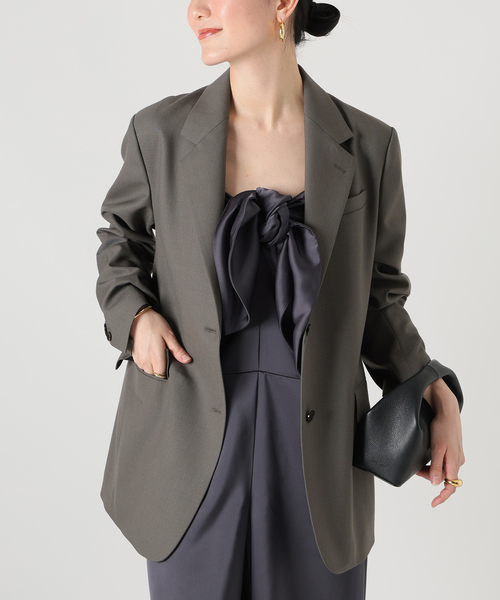 VERMEIL par iena(ヴェルメイユパーイエナ)の「TAILORED ジャケット(テーラードジャケット・レディース・チャコールグレー/カーキ・38/40)」の6枚目の写真