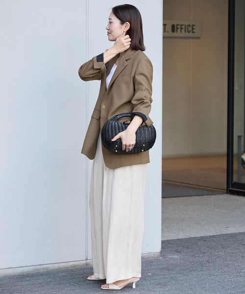 VERMEIL par iena(ヴェルメイユパーイエナ)の「TAILORED ジャケット(テーラードジャケット・レディース・チャコールグレー/カーキ・38/40)」の14枚目の写真