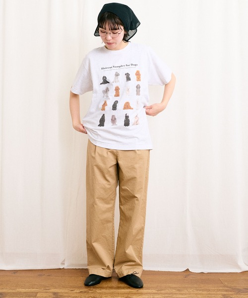 fig London(フィグロンドン)の「●Hairstyle Tshirt(Tシャツ/カットソー・レディース・ホワイト/アッシュグレー・FREE)」の9枚目の写真