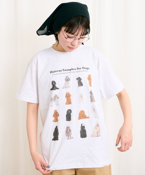 fig London(フィグロンドン)の「●Hairstyle Tshirt(Tシャツ/カットソー・レディース・ホワイト/アッシュグレー・FREE)」の4枚目の写真