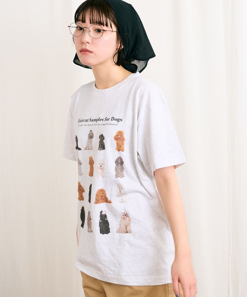 fig London(フィグロンドン)の「●Hairstyle Tshirt(Tシャツ/カットソー・レディース・ホワイト/アッシュグレー・FREE)」の5枚目の写真