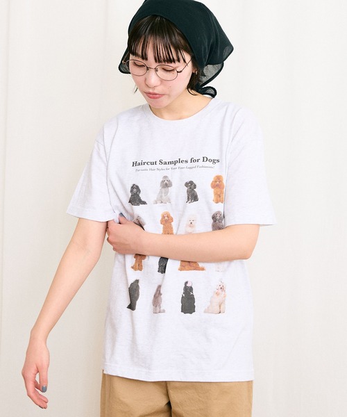 fig London(フィグロンドン)の「●Hairstyle Tshirt(Tシャツ/カットソー・レディース・ホワイト/アッシュグレー・FREE)」の7枚目の写真