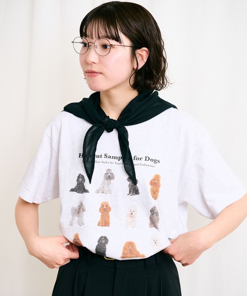 fig London(フィグロンドン)の「●Hairstyle Tshirt(Tシャツ/カットソー・レディース・ホワイト/アッシュグレー・FREE)」の22枚目の写真